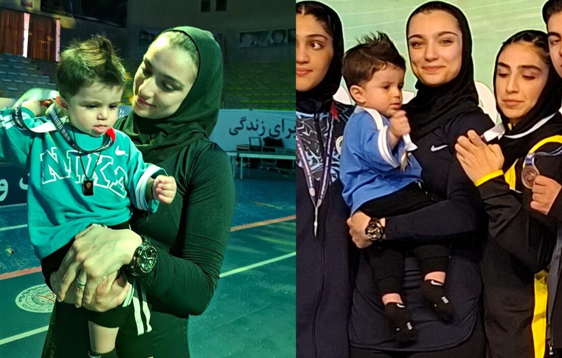 تارا پورحسن با فرزندش روی سکوی قهرمانی رفت