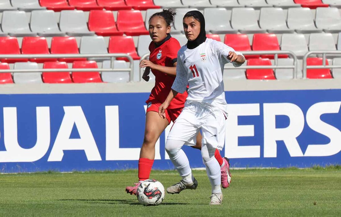 پیروزی چهار بر صفر فوتبال زنان ایران بر سنگاپور